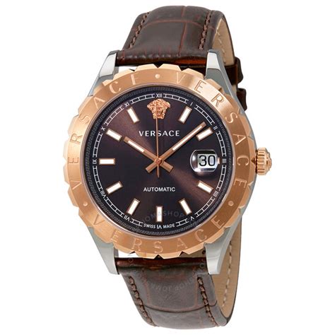 Versace Hellenyium Brown Dial Automatic Men's Le 